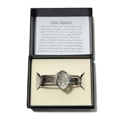 Tumblestone Cuff Bracelet Clear Quartz - 1st Stop Marshall's Health Shop, Gift Shop! - Heath and Natural Therapy New Brighton Christchurch - Naturopath