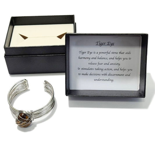 Tumblestone Cuff Bracelet Tiger Eye - 1st Stop Marshall's Health Shop, Gift Shop! - Heath and Natural Therapy New Brighton Christchurch - Naturopath