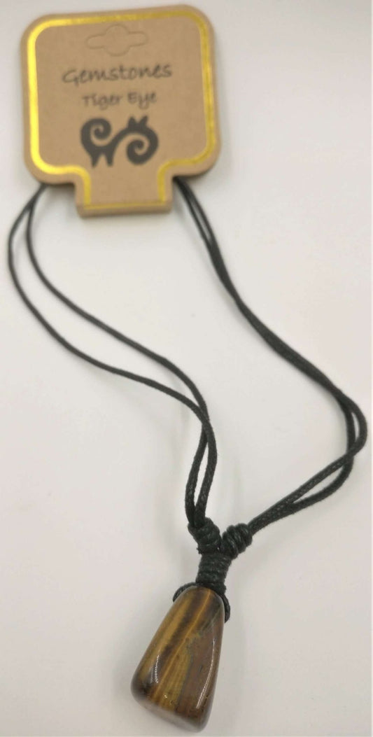 Tumblestone Pendant Tiger Eye - 1st Stop Marshall's Health Shop, Gift Shop! - Heath and Natural Therapy New Brighton Christchurch - Naturopath