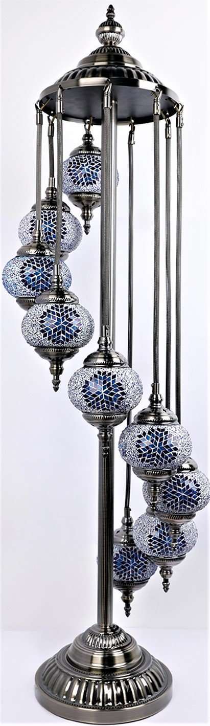 Turkish Mosaic 9 Tier Lamp TL93 - MarshallsHealthShop