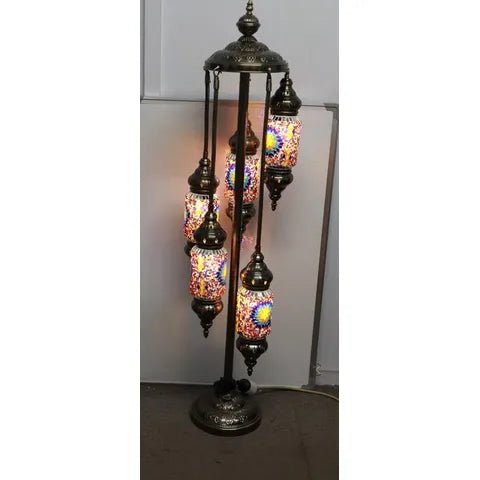 Turkish Mosaic Floor Lamp 5 Tier - 1st Stop Marshall's Health Shop, Gift Shop! - Heath and Natural Therapy New Brighton Christchurch - Naturopath