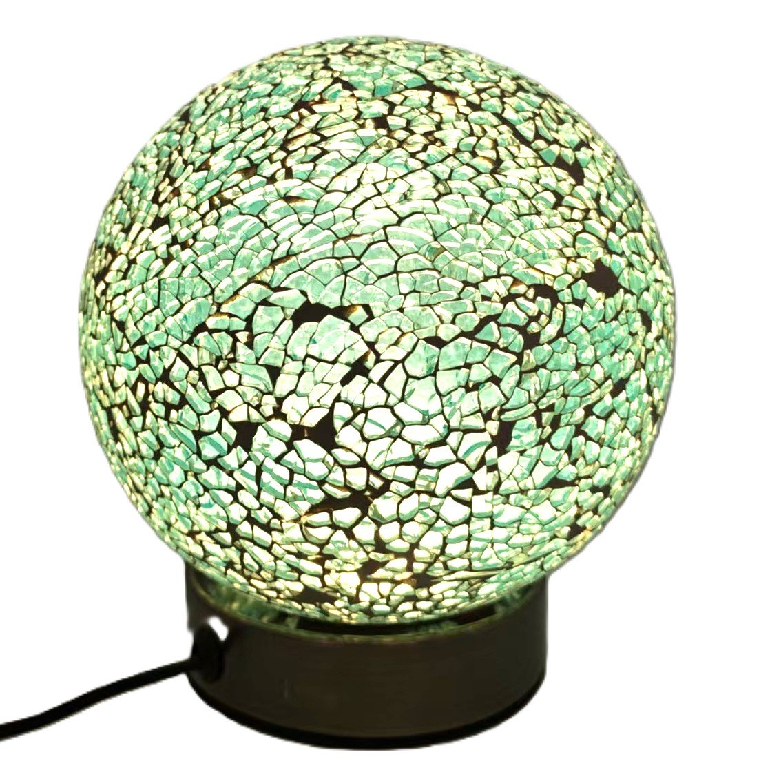 Turkish Mosaic Globe USB LED Lamp TL183 Turquoise - 1st Stop Marshall's Health Shop, Gift Shop! - Heath and Natural Therapy New Brighton Christchurch - Naturopath