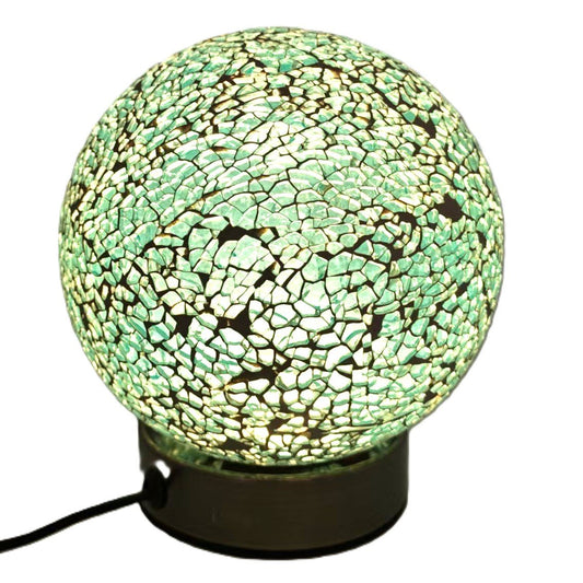 Turkish Mosaic Globe USB LED Lamp TL183 Turquoise - 1st Stop Marshall's Health Shop, Gift Shop! - Heath and Natural Therapy New Brighton Christchurch - Naturopath