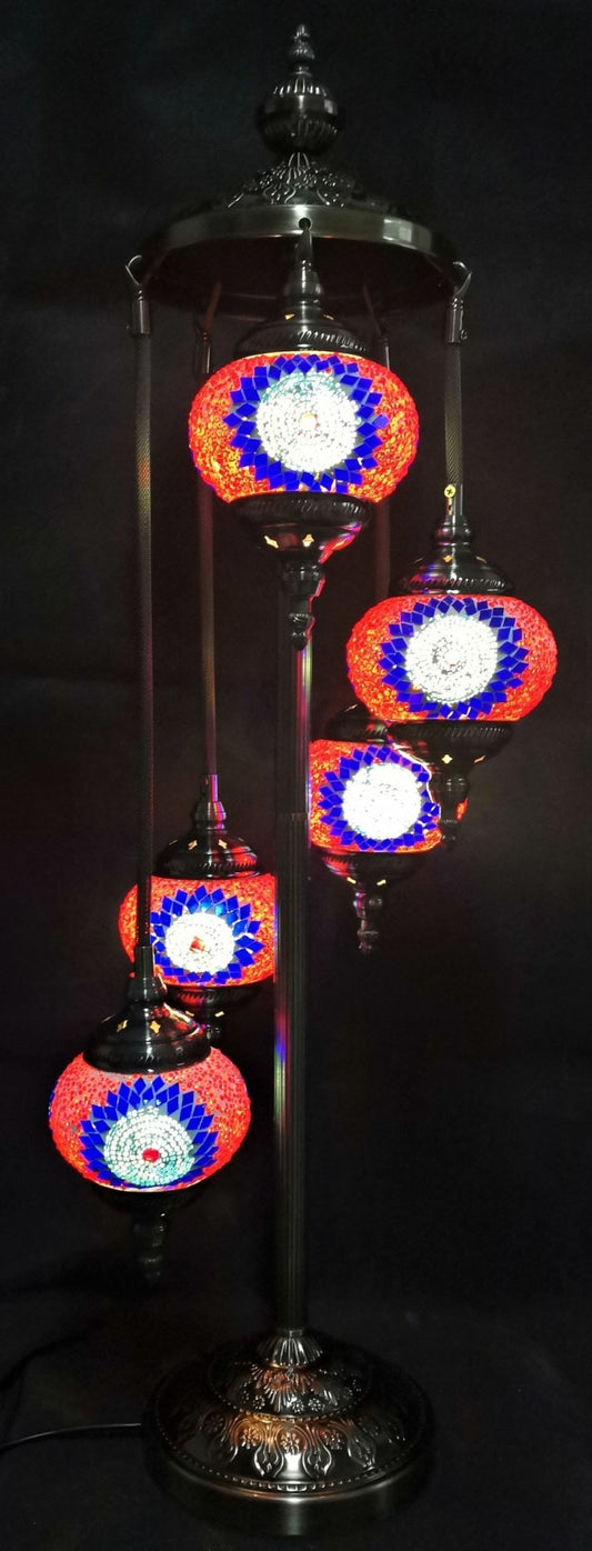 Turkish Mosaic Lamp 5 Tier TL127 - 1st Stop Marshall's Health Shop, Gift Shop! - Heath and Natural Therapy New Brighton Christchurch - Naturopath