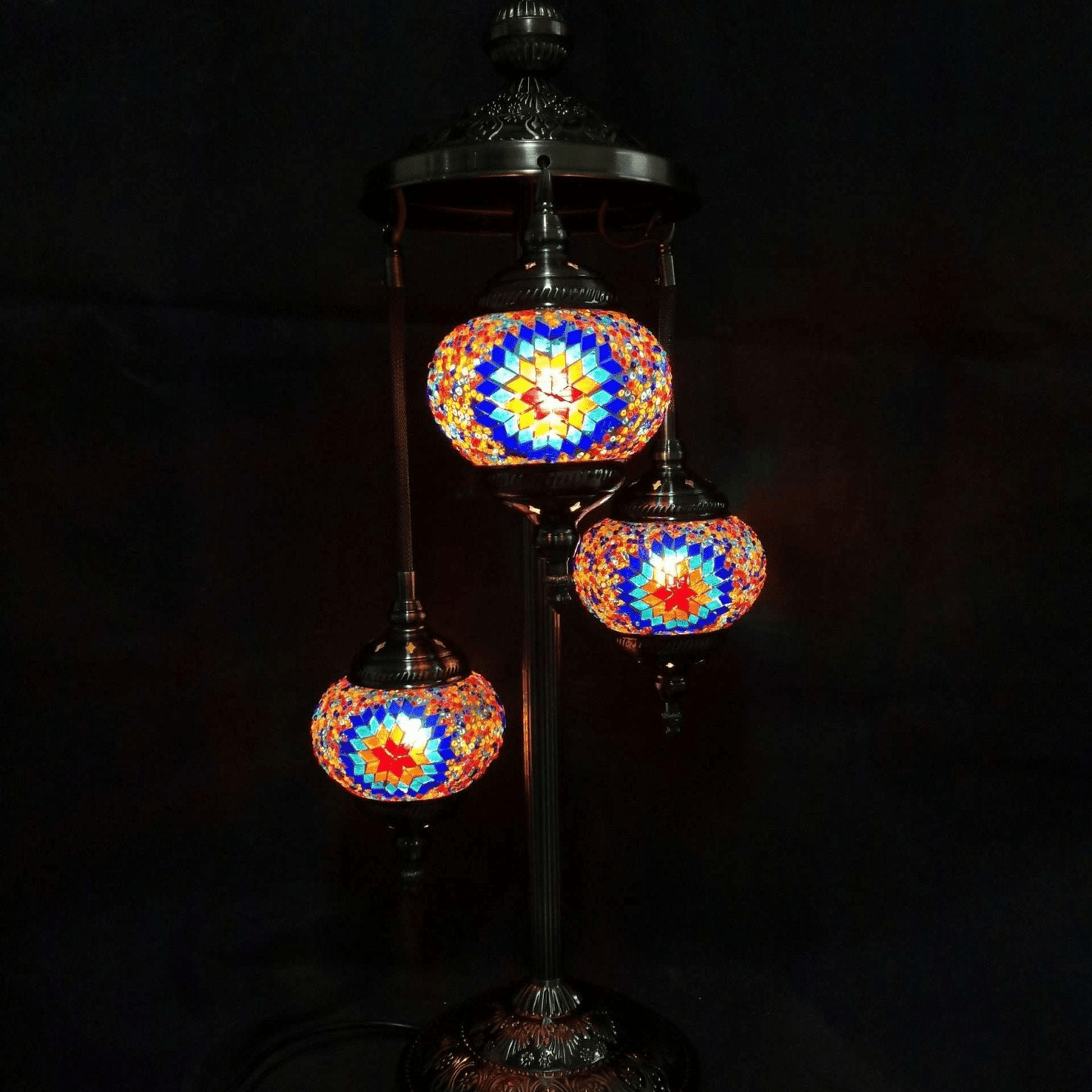 Turkish Mosaic Lamp Multi 3 Tier TL114 - 1st Stop Marshall's Health Shop, Gift Shop! - Heath and Natural Therapy New Brighton Christchurch - Naturopath