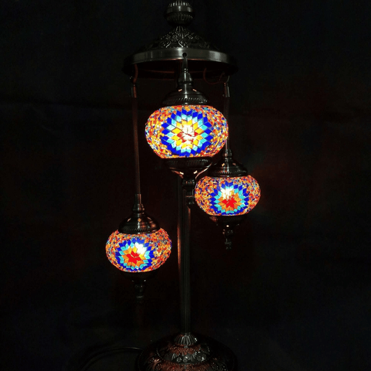 Turkish Mosaic Lamp Multi 3 Tier TL114 - 1st Stop Marshall's Health Shop, Gift Shop! - Heath and Natural Therapy New Brighton Christchurch - Naturopath