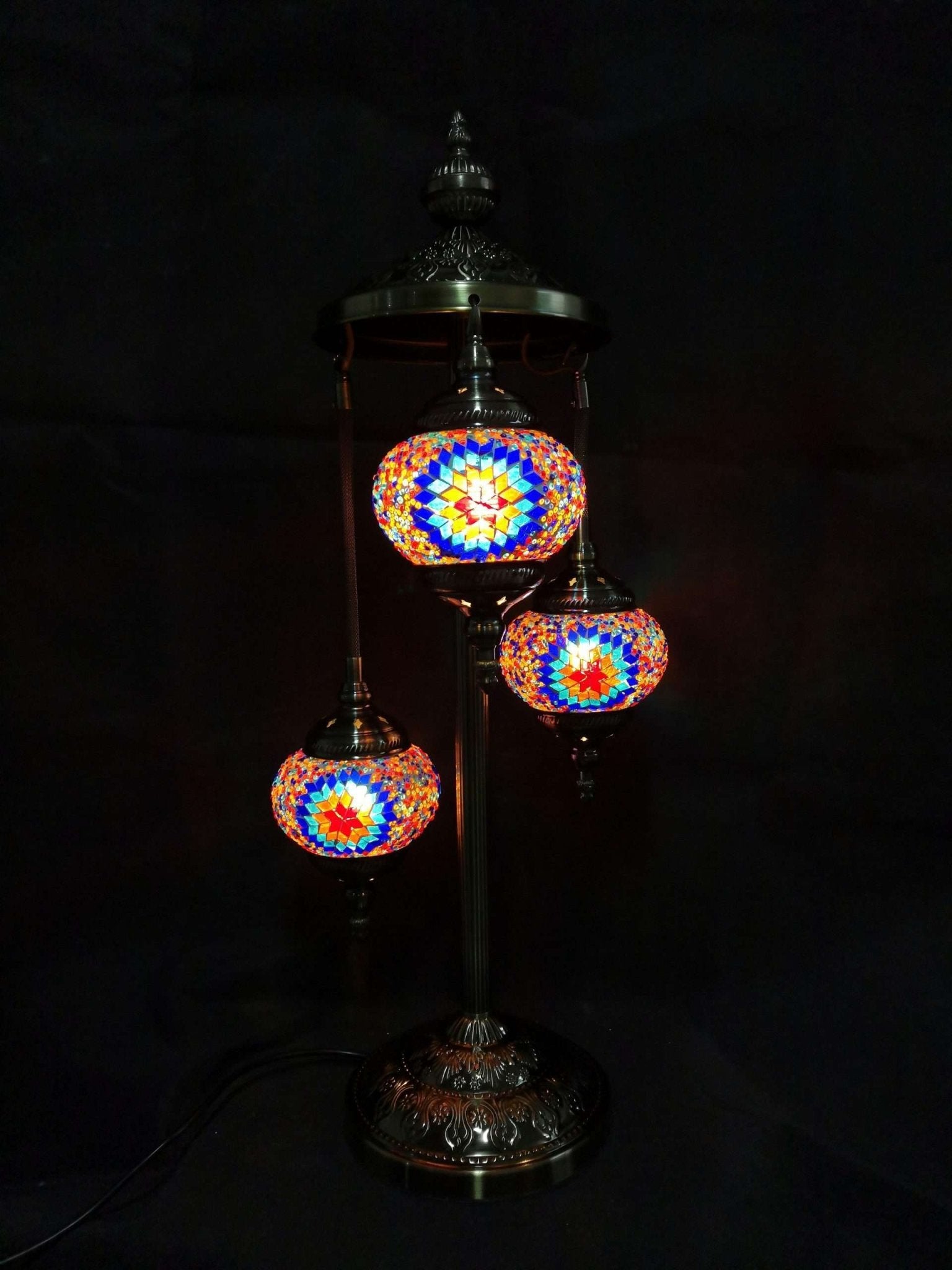 Turkish Mosaic Lamp Multi 3 Tier TL114 - MarshallsHealthShop