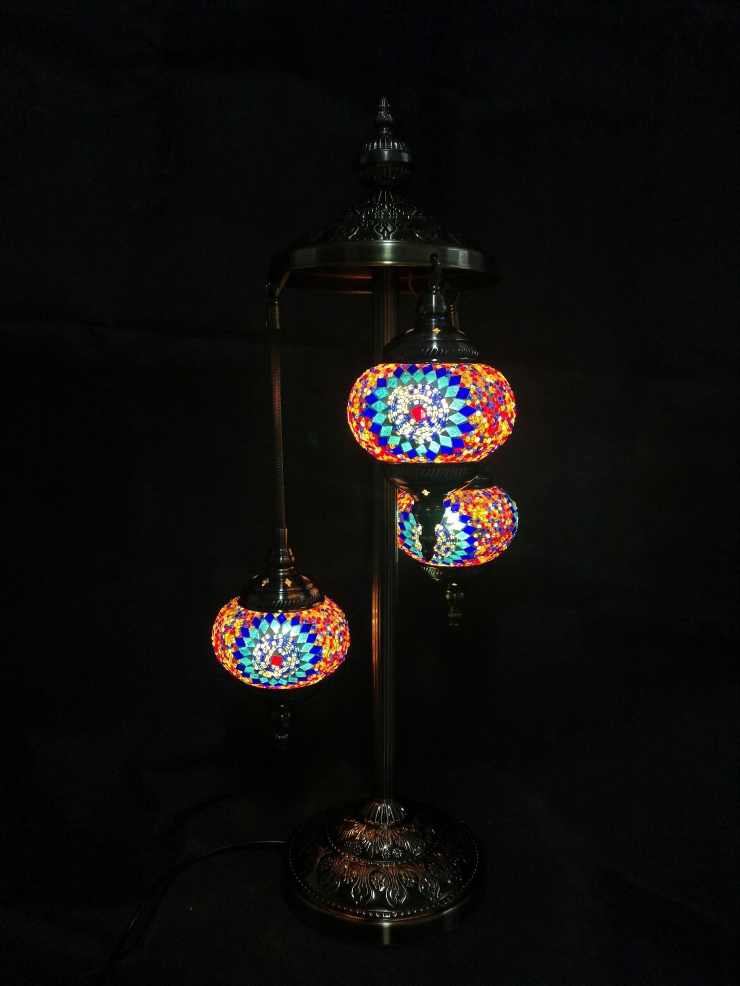 Turkish Mosaic Lamp Multi 3 Tier TL133 - MarshallsHealthShop