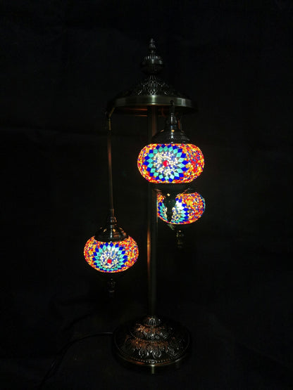 Turkish Mosaic Lamp Multi 3 Tier TL133 - MarshallsHealthShop