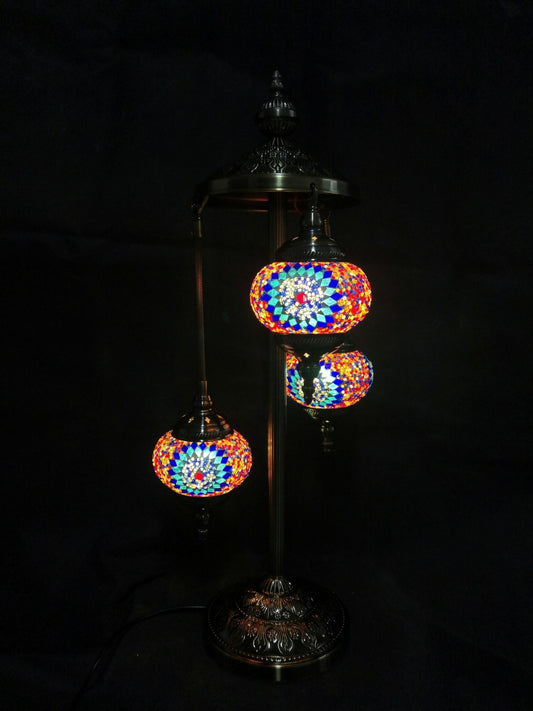 Turkish Mosaic Lamp Multi 3 Tier TL133 - MarshallsHealthShop
