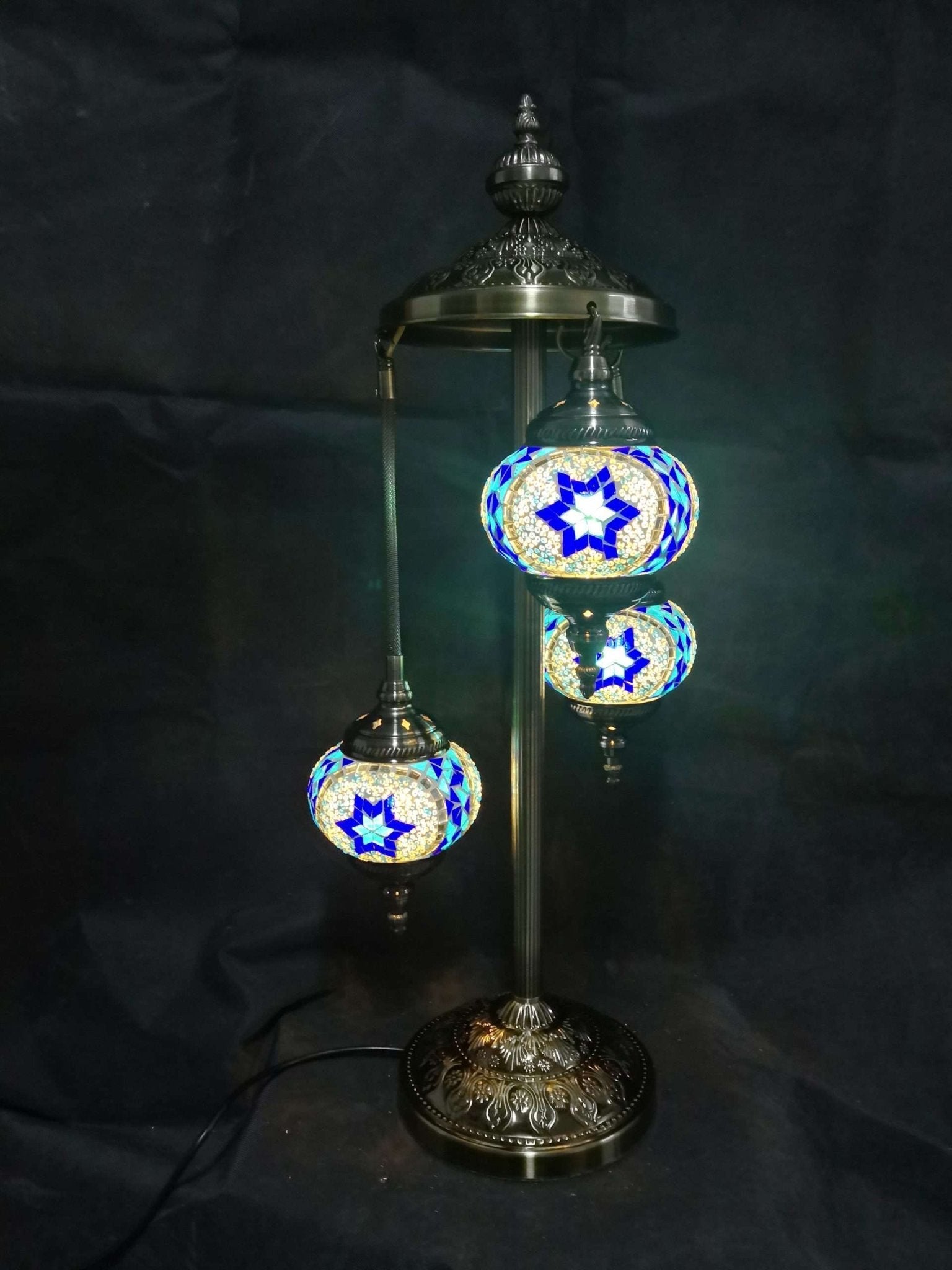 Turkish Mosaic Lamp Multi 3 Tier TL157 - 1st Stop Marshall's Health Shop, Gift Shop! - Heath and Natural Therapy New Brighton Christchurch - Naturopath