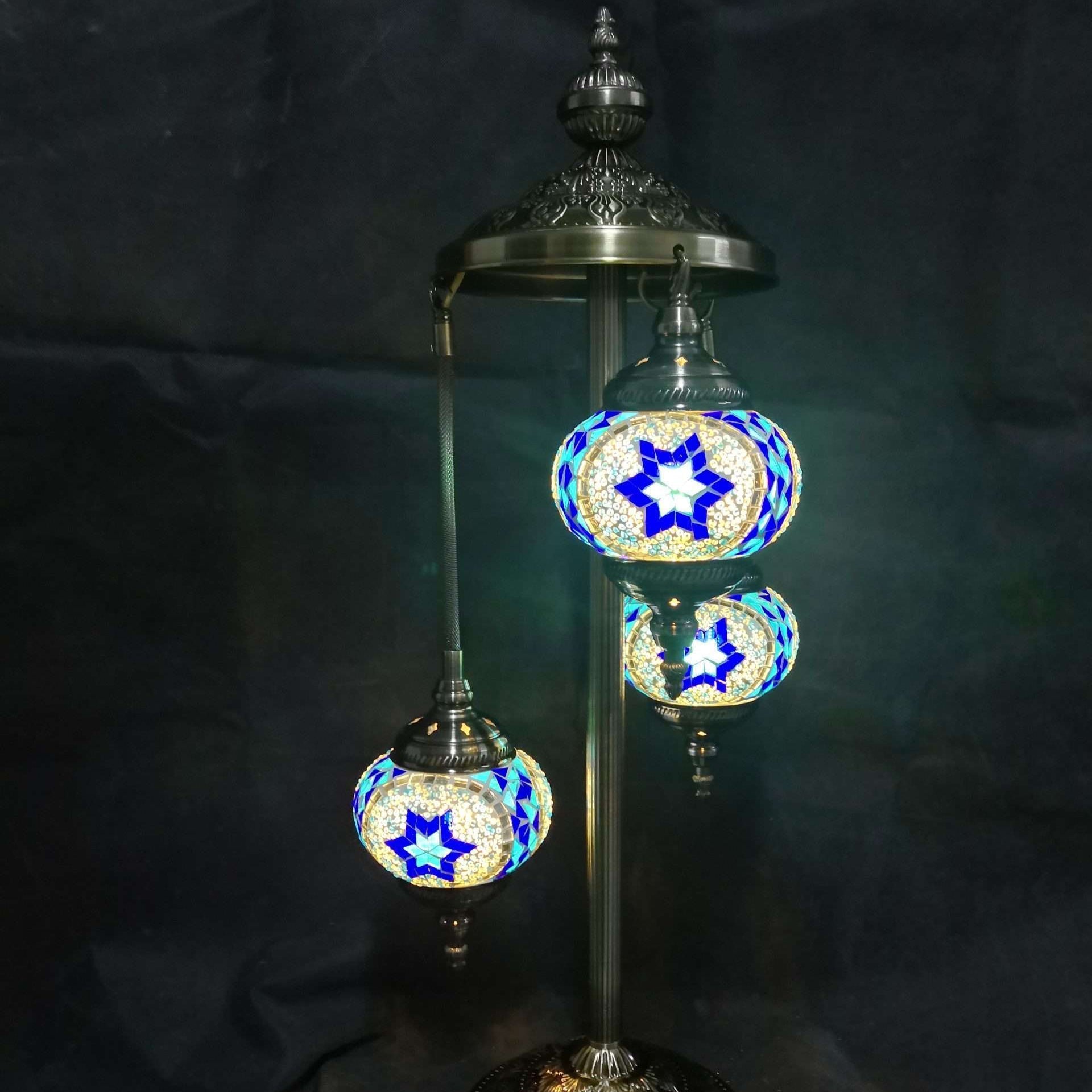 Turkish Mosaic Lamp Multi 3 Tier TL157 - 1st Stop Marshall's Health Shop, Gift Shop! - Heath and Natural Therapy New Brighton Christchurch - Naturopath