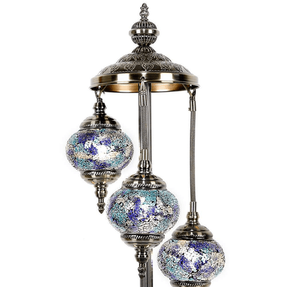 Turkish Mosaic Lamp Multi - Coloured 3 Tier TL39 - 1st Stop Marshall's Health Shop, Gift Shop! - Heath and Natural Therapy New Brighton Christchurch - Naturopath