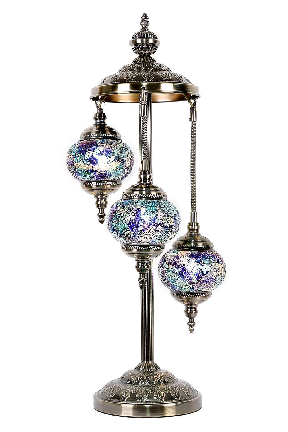 Turkish Mosaic Lamp Multi - Coloured 3 Tier TL39 - MarshallsHealthShop