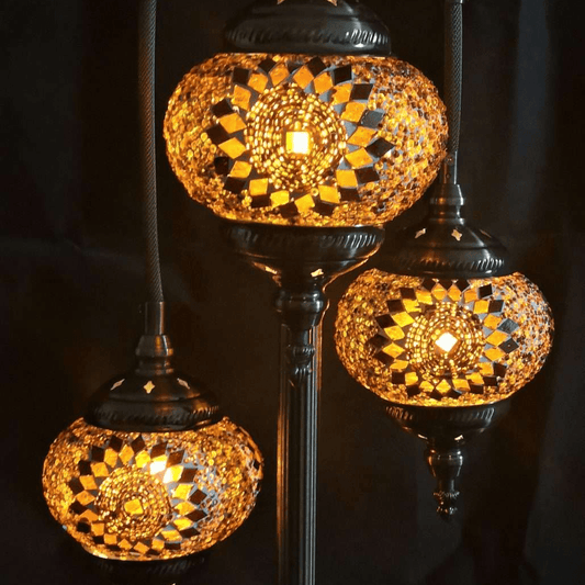 Turkish Mosaic Lamp Multi - Coloured 3 Tier TL44 - 1st Stop Marshall's Health Shop, Gift Shop! - Heath and Natural Therapy New Brighton Christchurch - Naturopath