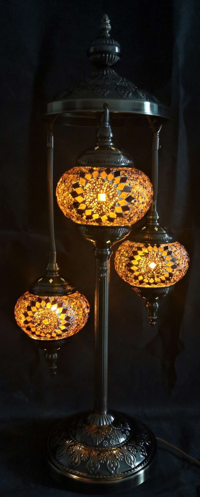 Turkish Mosaic Lamp Multi - Coloured 3 Tier TL44 - 1st Stop Marshall's Health Shop, Gift Shop! - Heath and Natural Therapy New Brighton Christchurch - Naturopath