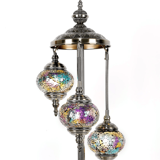 Turkish Mosaic Lamp Multi - Coloured 3 Tier TL48 - MarshallsHealthShop