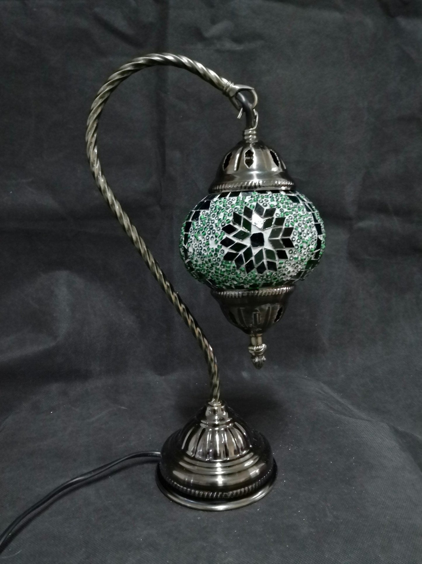 Turkish Mosaic Lamp - Swan Neck Multicolour TL121 - 1st Stop Marshall's Health Shop, Gift Shop! - Heath and Natural Therapy New Brighton Christchurch - Naturopath