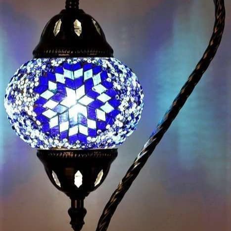 Turkish Mosaic Lamp Swan Neck - TL31 - MarshallsHealthShop