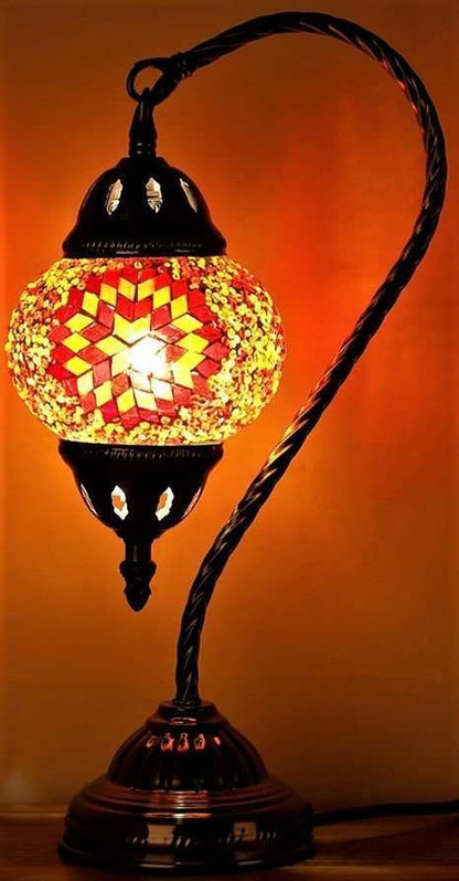 Turkish Mosaic Lamp Swan Neck - TL32 - MarshallsHealthShop