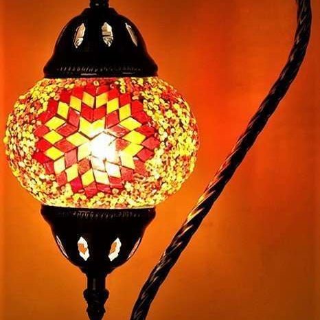 Turkish Mosaic Lamp Swan Neck - TL32 - MarshallsHealthShop