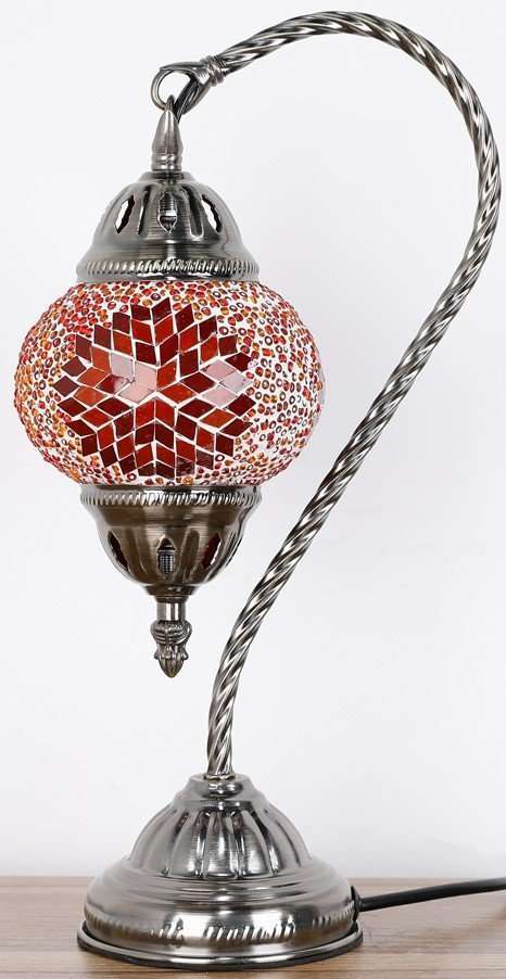 Turkish Mosaic Lamp Swan Neck - TL32 - MarshallsHealthShop