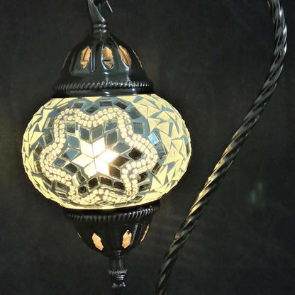 Turkish Mosaic Lamp Swan White TL101 - MarshallsHealthShop