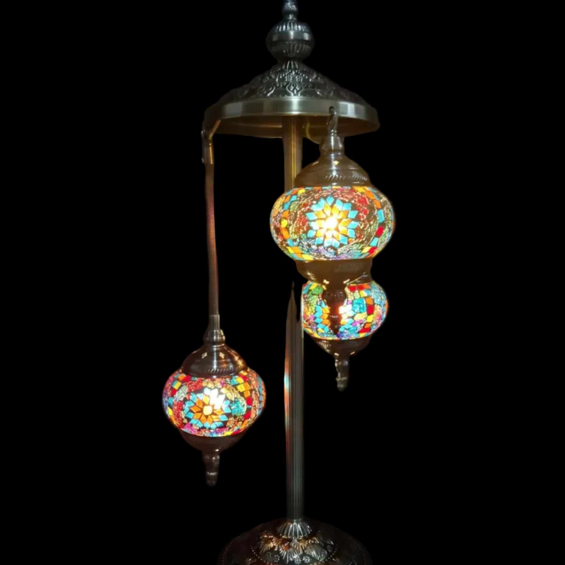 Turkish Mosaic Lamp TL118 Multi Colour 3 Tier - 1st Stop Marshall's Health Shop, Gift Shop! - Heath and Natural Therapy New Brighton Christchurch - Naturopath