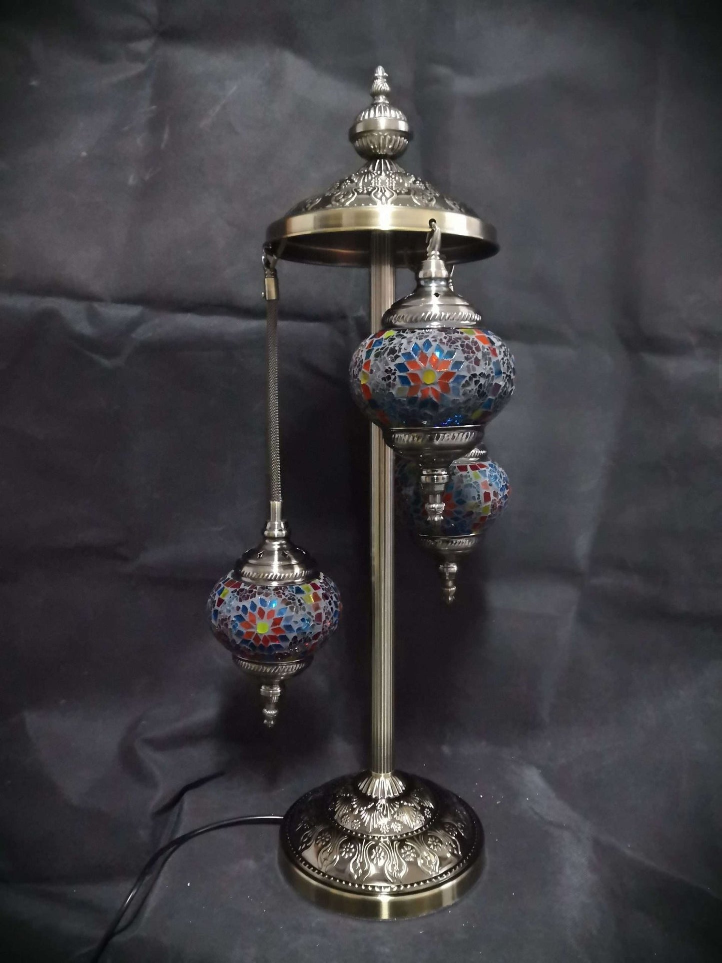 Turkish Mosaic Lamp TL118 Multi Colour 3 Tier - 1st Stop Marshall's Health Shop, Gift Shop! - Heath and Natural Therapy New Brighton Christchurch - Naturopath