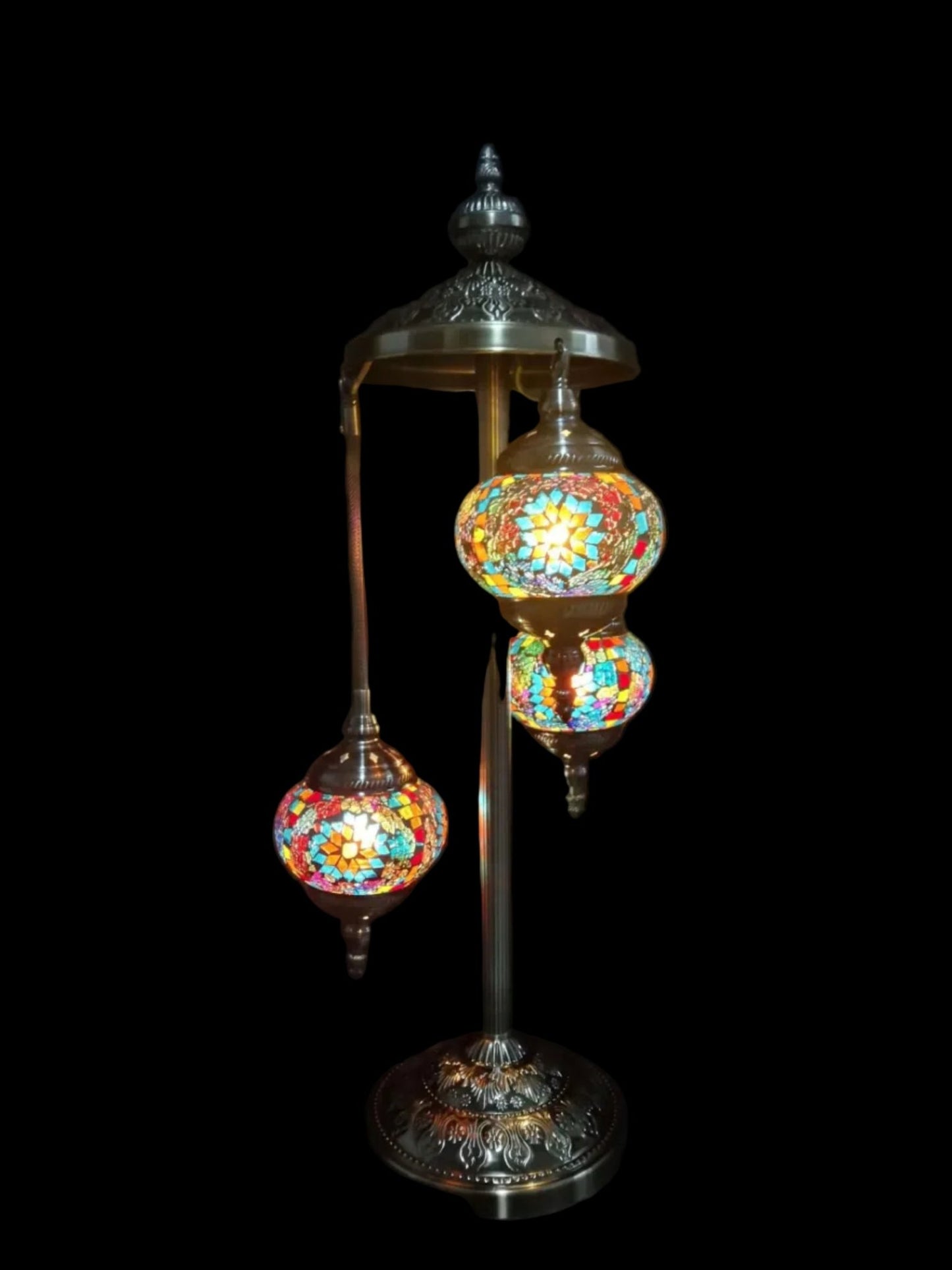 Turkish Mosaic Lamp TL118 Multi Colour 3 Tier - 1st Stop Marshall's Health Shop, Gift Shop! - Heath and Natural Therapy New Brighton Christchurch - Naturopath