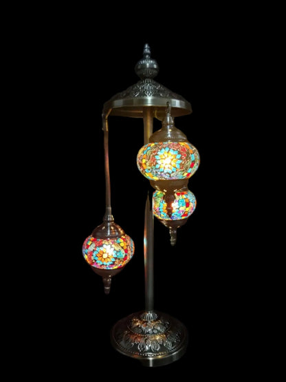 Turkish Mosaic Lamp TL118 Multi Colour 3 Tier - 1st Stop Marshall's Health Shop, Gift Shop! - Heath and Natural Therapy New Brighton Christchurch - Naturopath