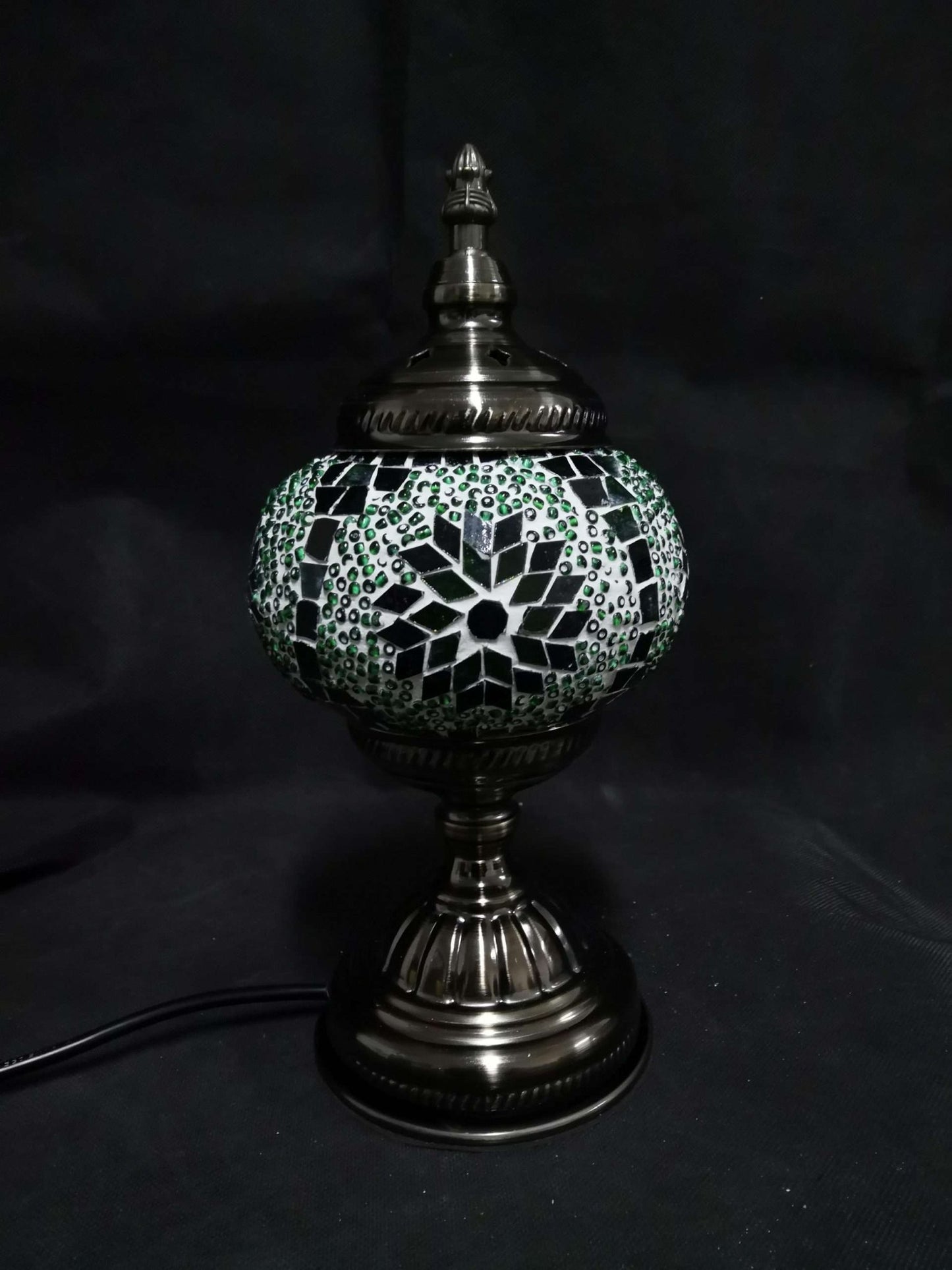 Turkish Mosaic Lamp TL120 Green - 1st Stop Marshall's Health Shop, Gift Shop! - Heath and Natural Therapy New Brighton Christchurch - Naturopath