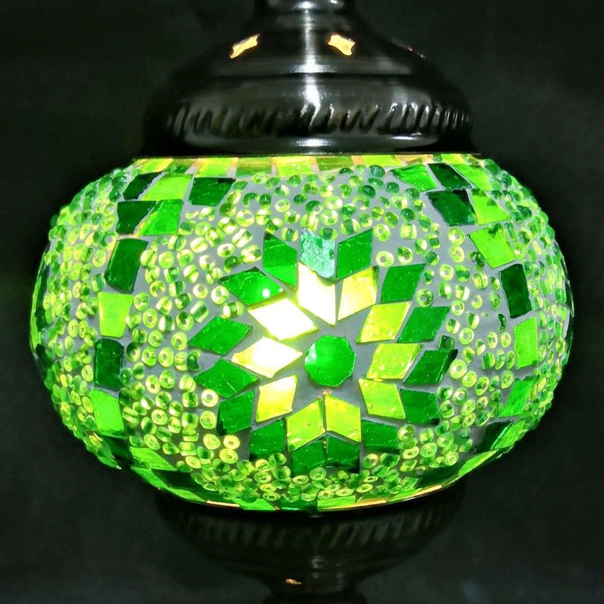 Turkish Mosaic Lamp TL120 Green - 1st Stop Marshall's Health Shop, Gift Shop! - Heath and Natural Therapy New Brighton Christchurch - Naturopath