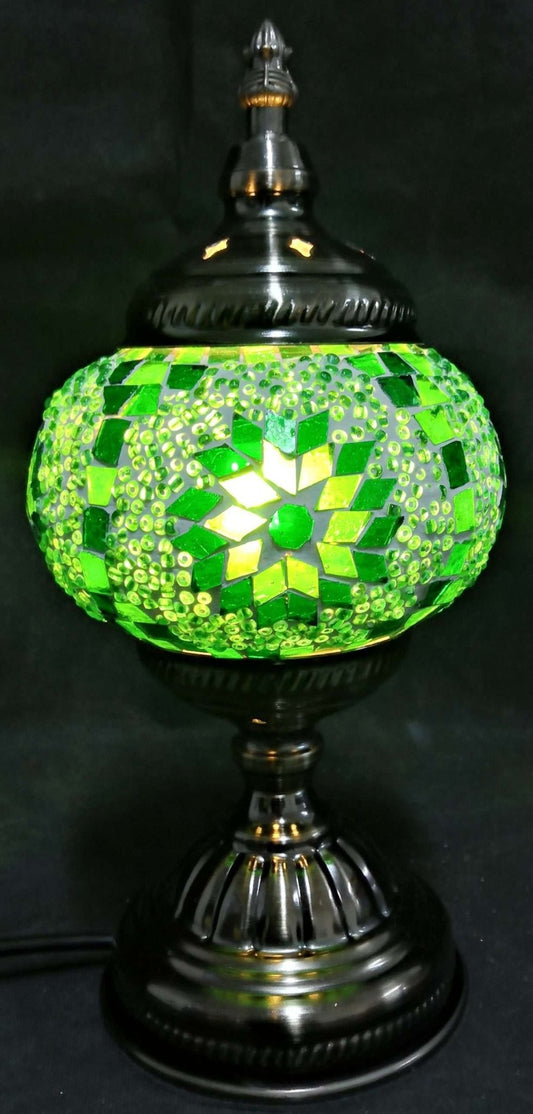 Turkish Mosaic Lamp TL120 Green - 1st Stop Marshall's Health Shop, Gift Shop! - Heath and Natural Therapy New Brighton Christchurch - Naturopath