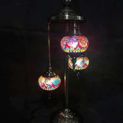 Turkish Mosaic Lamp TL137 Multi 3 Tier - 1st Stop Marshall's Health Shop, Gift Shop! - Heath and Natural Therapy New Brighton Christchurch - Naturopath