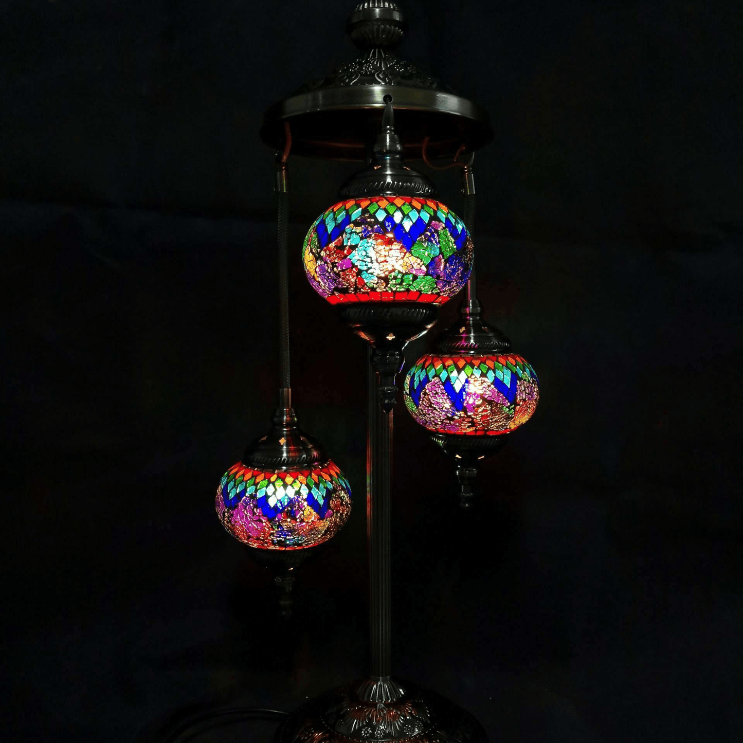 Turkish Mosaic Lamp TL141 Multi - Coloured 3 Tier - 1st Stop Marshall's Health Shop, Gift Shop! - Heath and Natural Therapy New Brighton Christchurch - Naturopath