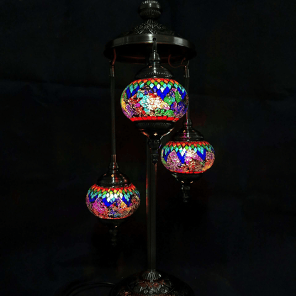 Turkish Mosaic Lamp TL141 Multi - Coloured 3 Tier - 1st Stop Marshall's Health Shop, Gift Shop! - Heath and Natural Therapy New Brighton Christchurch - Naturopath