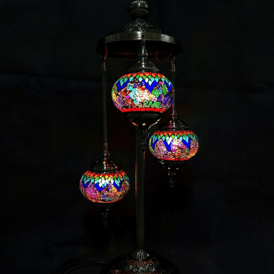 Turkish Mosaic Lamp TL141 Multi - Coloured 3 Tier - 1st Stop Marshall's Health Shop, Gift Shop! - Heath and Natural Therapy New Brighton Christchurch - Naturopath