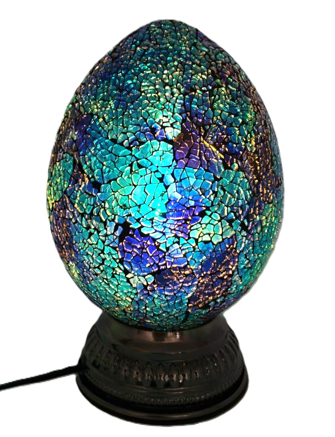 Turkish Mosaic Lamp TL176 Oval - 1st Stop Marshall's Health Shop, Gift Shop! - Heath and Natural Therapy New Brighton Christchurch - Naturopath