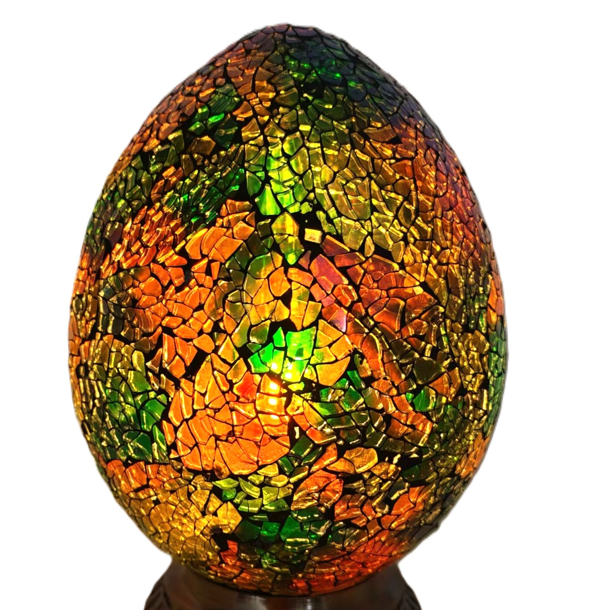 Turkish Mosaic Lamp TL177 Oval Yellow/Orange - 1st Stop Marshall's Health Shop, Gift Shop! - Heath and Natural Therapy New Brighton Christchurch - Naturopath