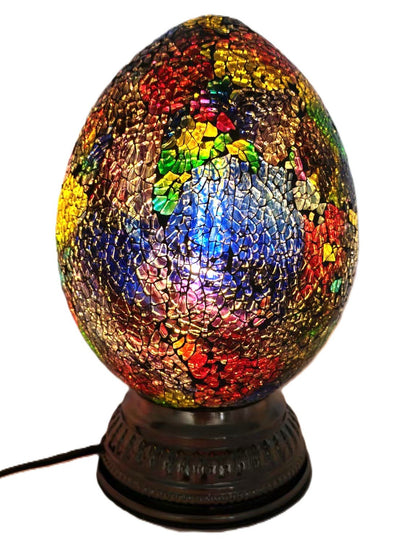 Turkish Mosaic Lamp TL178 Oval Multicolour - 1st Stop Marshall's Health Shop, Gift Shop! - Heath and Natural Therapy New Brighton Christchurch - Naturopath
