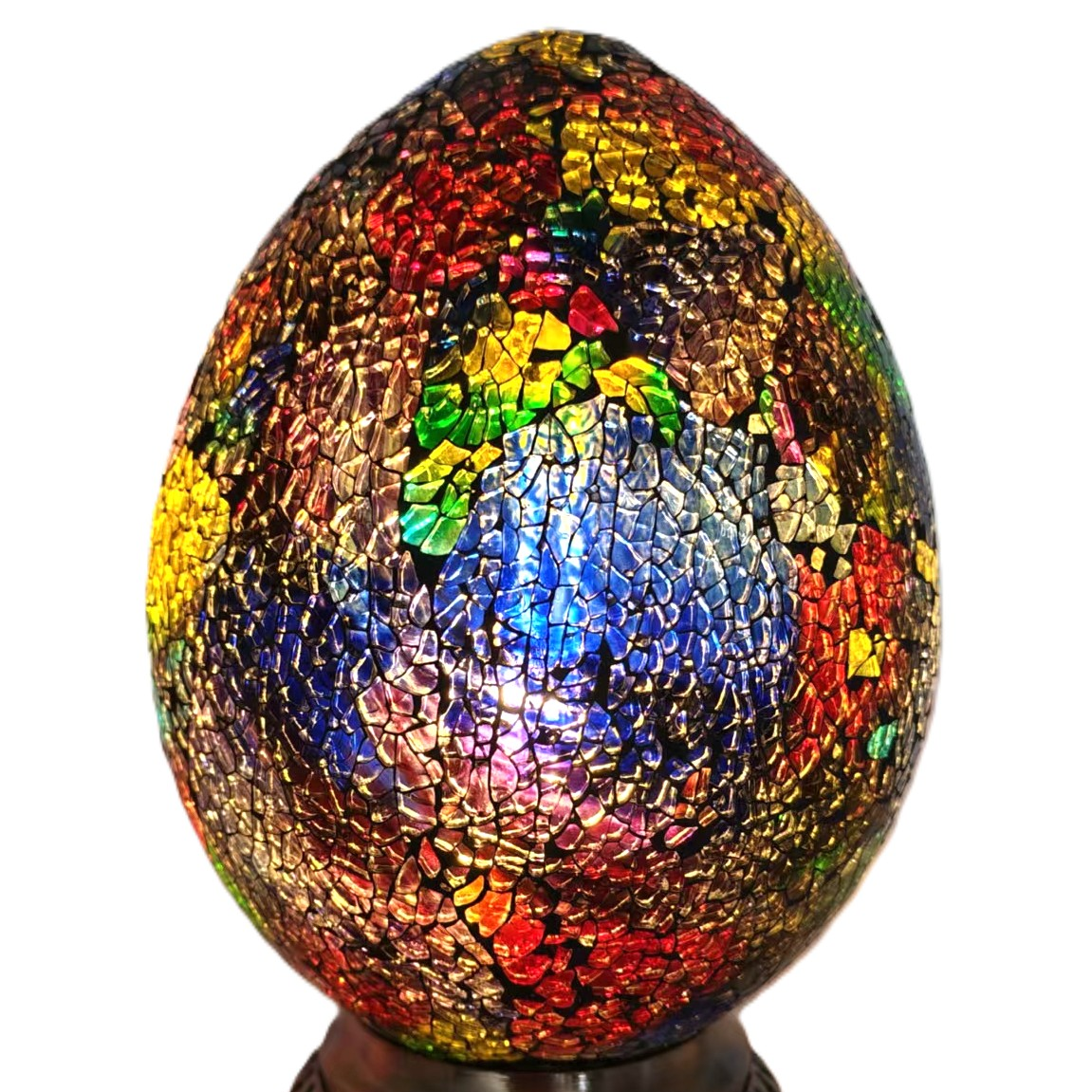 Turkish Mosaic Lamp TL178 Oval Multicolour - 1st Stop Marshall's Health Shop, Gift Shop! - Heath and Natural Therapy New Brighton Christchurch - Naturopath