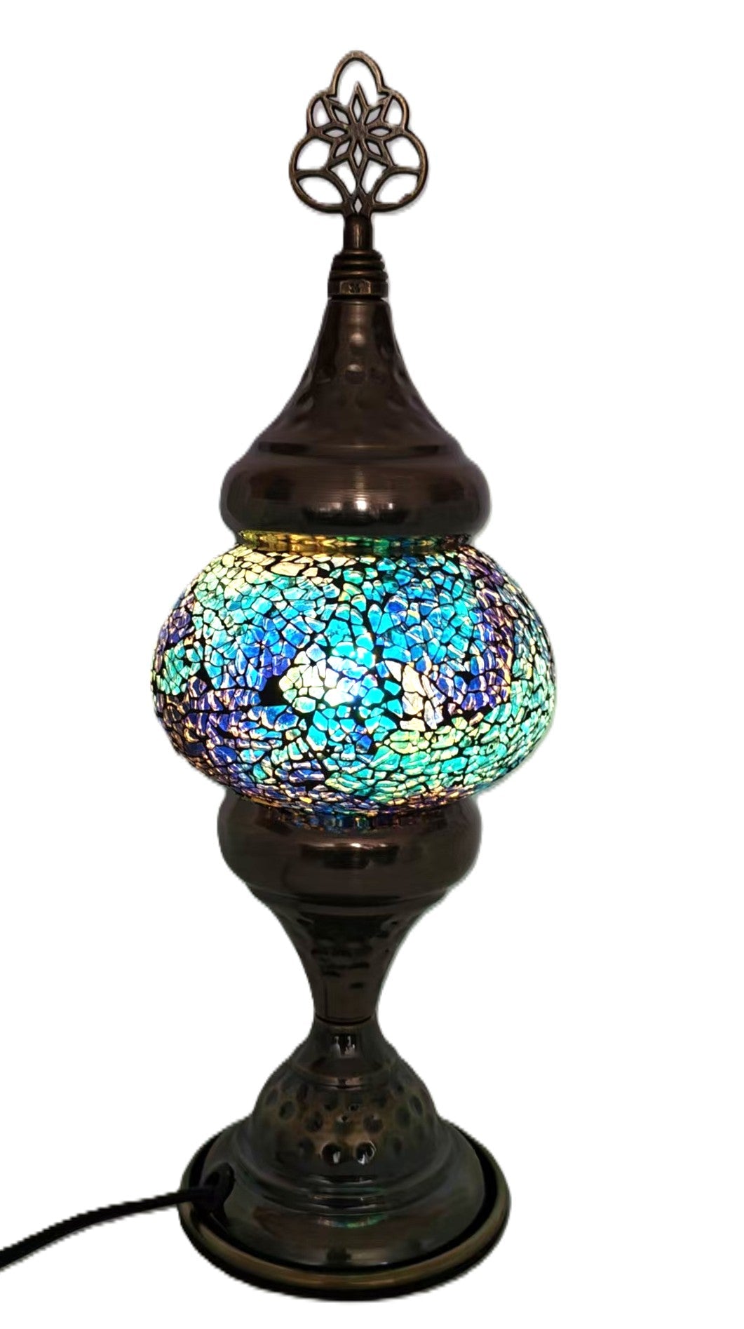 Turkish Mosaic Lamp TL180 Pale Blue - 1st Stop Marshall's Health Shop, Gift Shop! - Heath and Natural Therapy New Brighton Christchurch - Naturopath