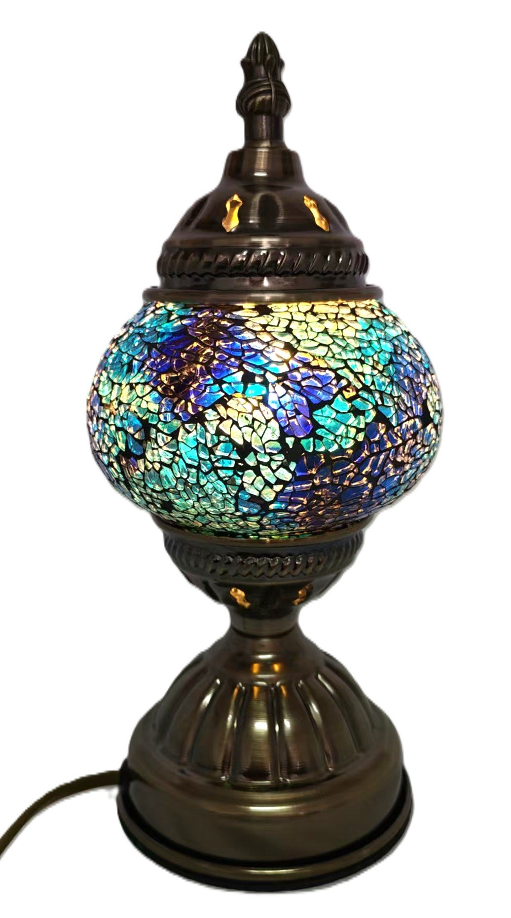 Turkish Mosaic Lamp TL186 Blue/Purple - 1st Stop Marshall's Health Shop, Gift Shop! - Heath and Natural Therapy New Brighton Christchurch - Naturopath