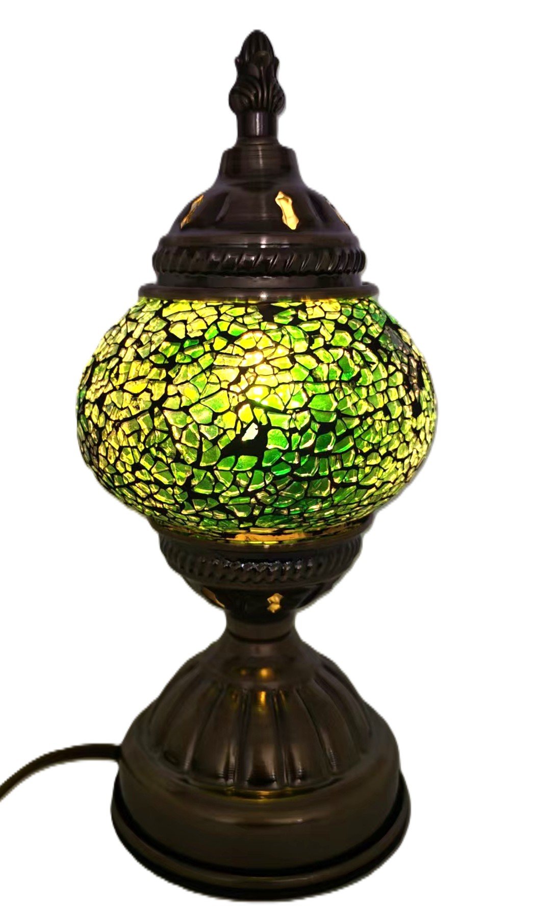 Turkish Mosaic Lamp TL187 Green - 1st Stop Marshall's Health Shop, Gift Shop! - Heath and Natural Therapy New Brighton Christchurch - Naturopath