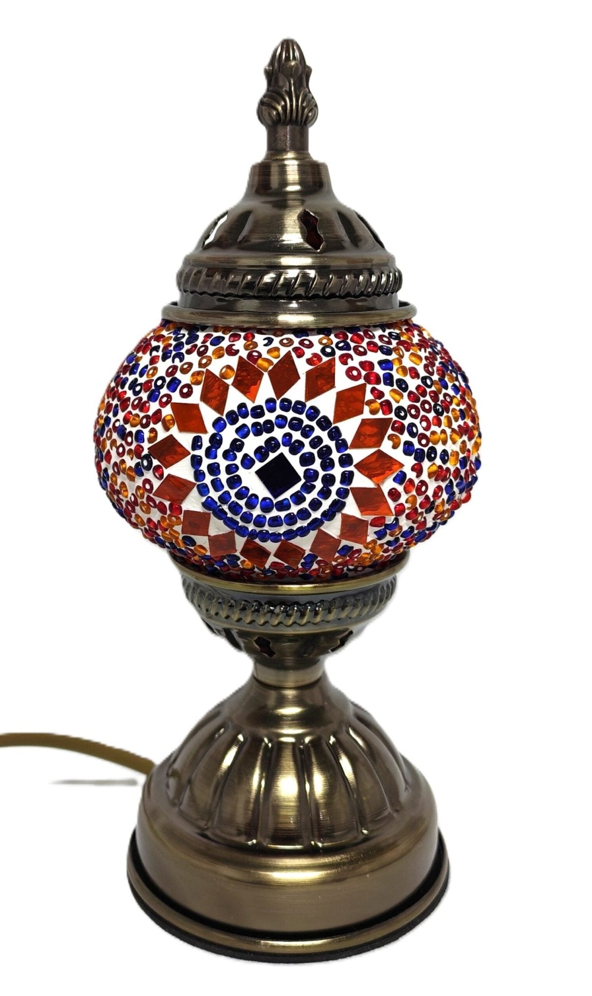 Turkish Mosaic Lamp TL191 Yellow/Blue - 1st Stop Marshall's Health Shop, Gift Shop! - Heath and Natural Therapy New Brighton Christchurch - Naturopath