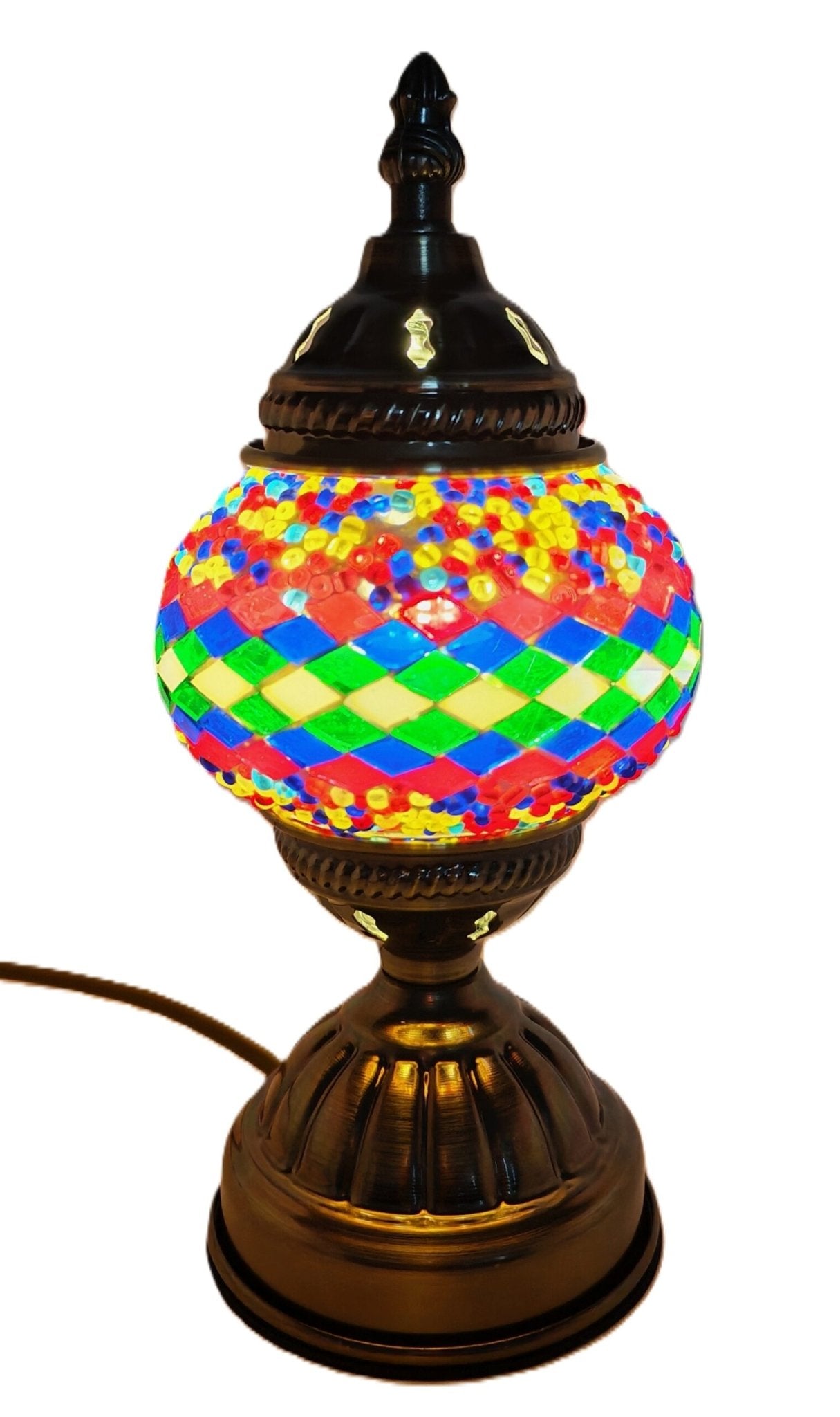 Turkish Mosaic Lamp TL192 Multicolour - 1st Stop Marshall's Health Shop, Gift Shop! - Heath and Natural Therapy New Brighton Christchurch - Naturopath