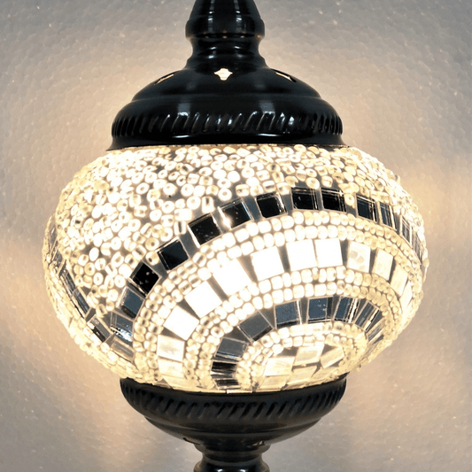 Turkish Mosaic Lamp White - TL94 - 1st Stop Marshall's Health Shop, Gift Shop! - Heath and Natural Therapy New Brighton Christchurch - Naturopath