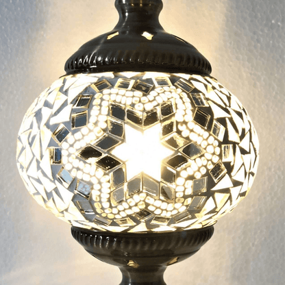 Turkish Mosaic Lamp White TL96 - MarshallsHealthShop
