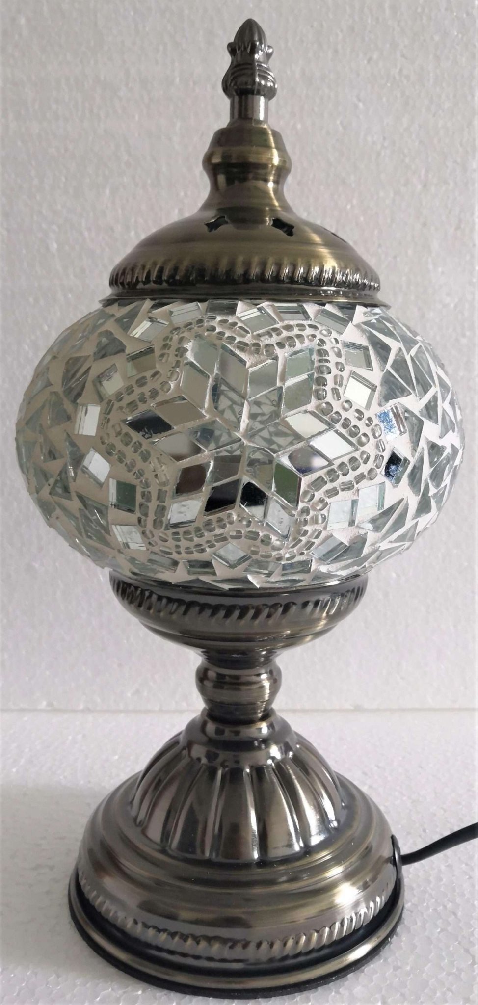 Turkish Mosaic Lamp White TL96 - MarshallsHealthShop
